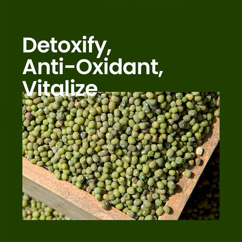 private label organic detoxifying brightening mung bean pore clay mask